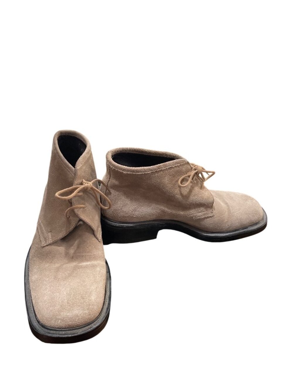 BachRach Mens beige leather suede chukka ankle boots sz 8.5 SKU 10-476
